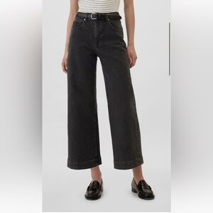 Gap high rise stride ankle black wash jeans sz 27 /  4/R